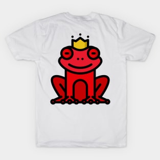 Frog Toad King Crown Red T-Shirt